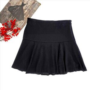 Lauren Ralph Lauren Women's Elegant Mini Black Flared Skirt Size 8 Coquette Tier